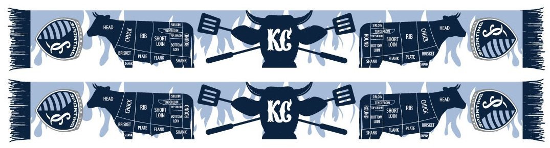 Kansas City Royals Scarf Printed Bar Design